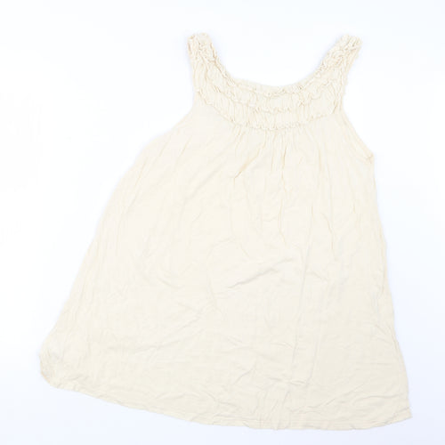 Topshop Womens Beige   Basic T-Shirt Size 14