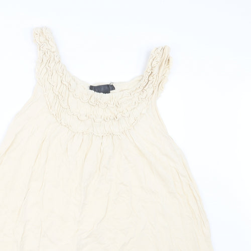 Topshop Womens Beige   Basic T-Shirt Size 14