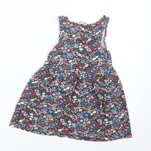 H&M Girls Black Floral  A-Line  Size 2 Years