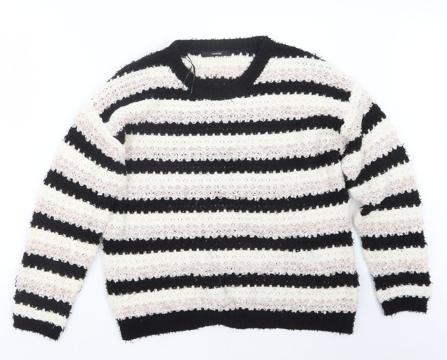 George Womens Black  Knit Pullover Jumper Size 12