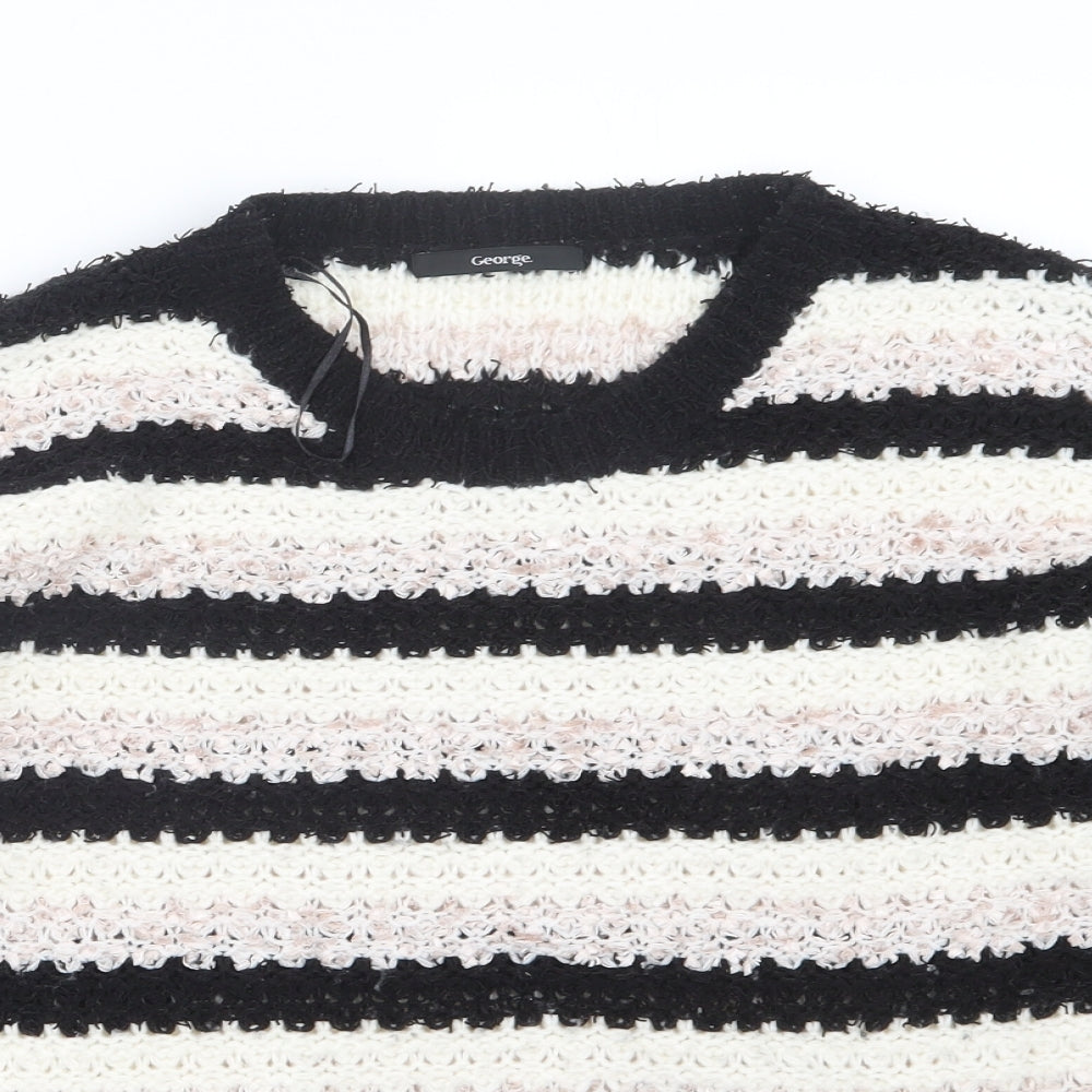 George Womens Black  Knit Pullover Jumper Size 12