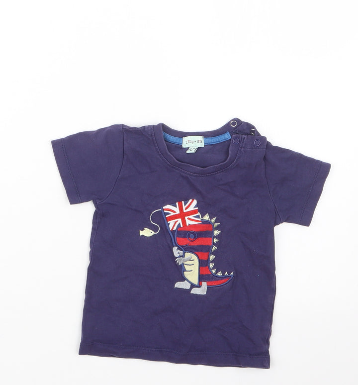 Lily & Sid Boys Blue Basic T-Shirt Size 18-24 Months