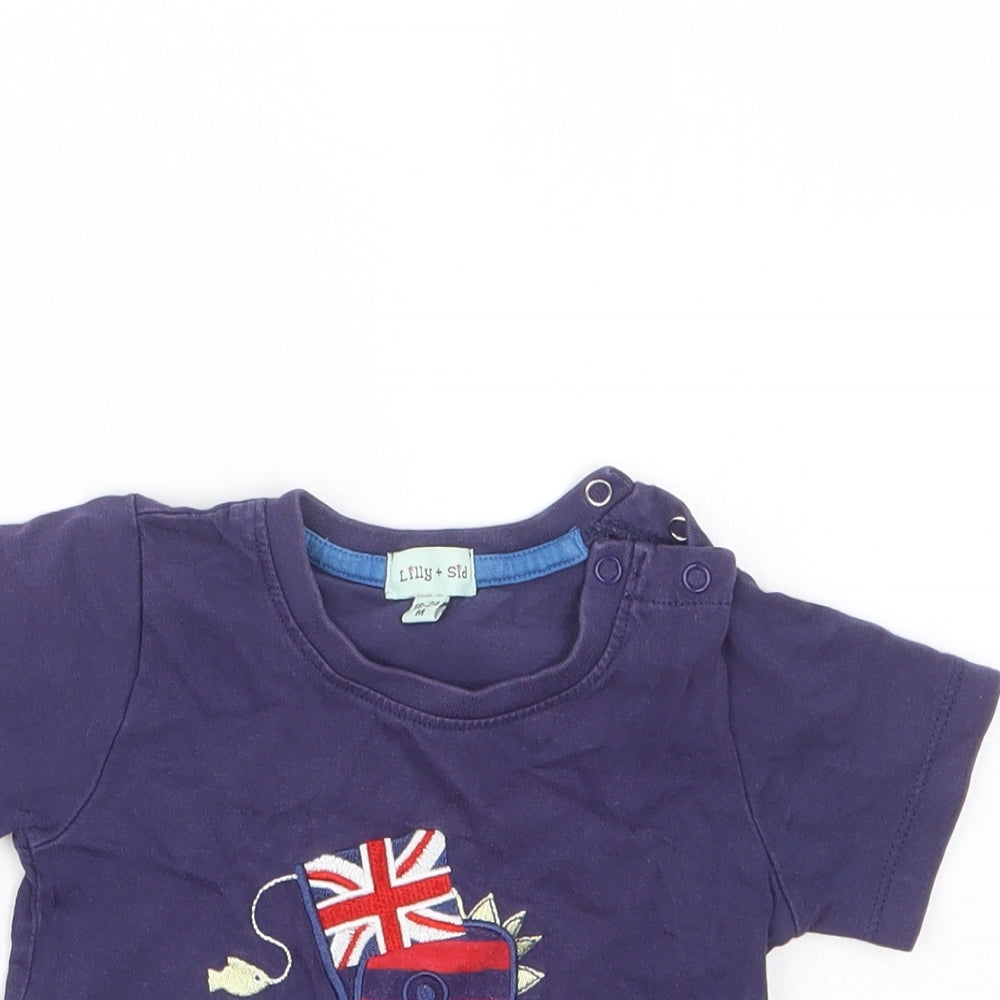 Lily & Sid Boys Blue   Basic T-Shirt Size 18-24 Months