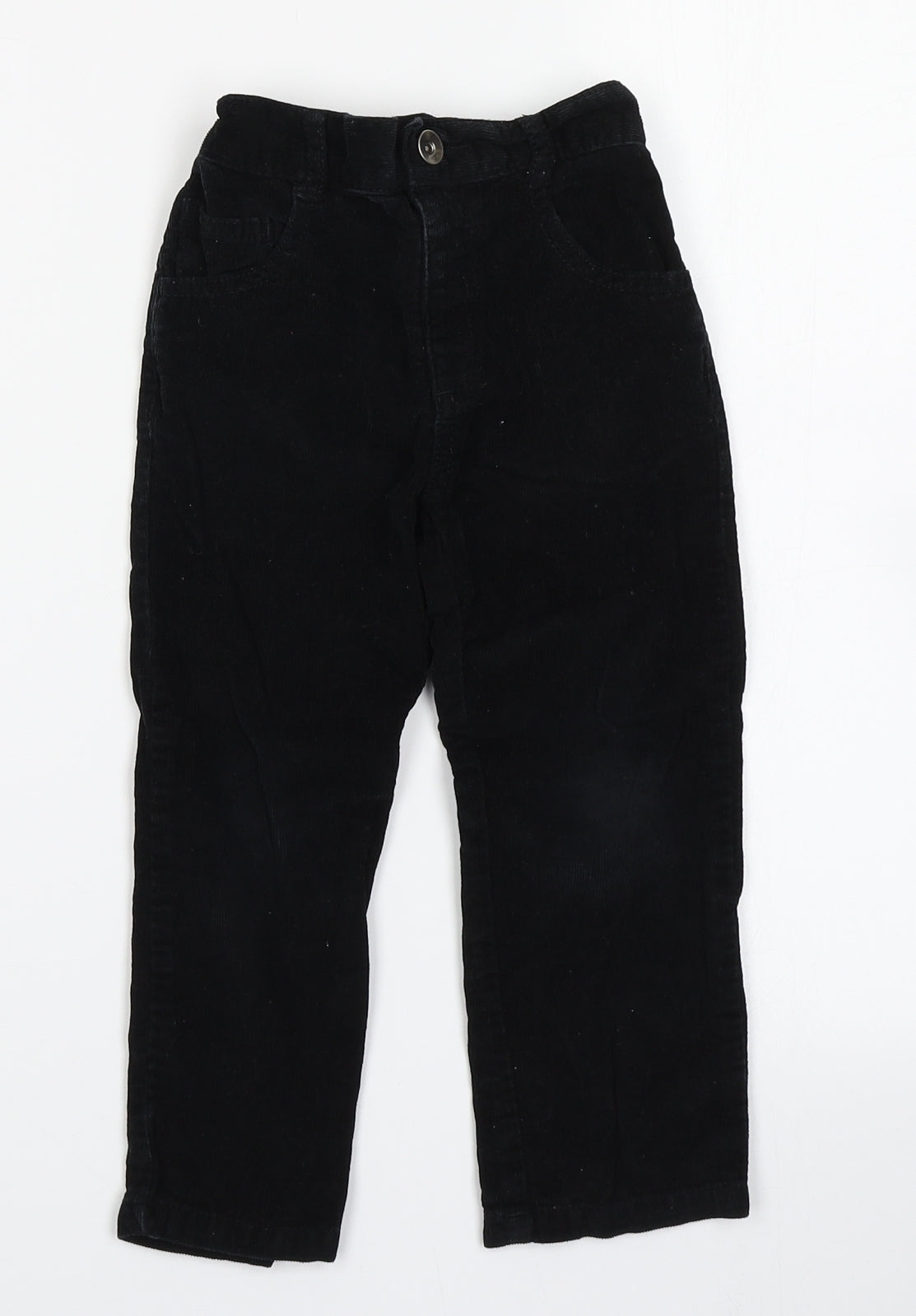 George Boys Black  Corduroy Chino Trousers Size 3-4 Years