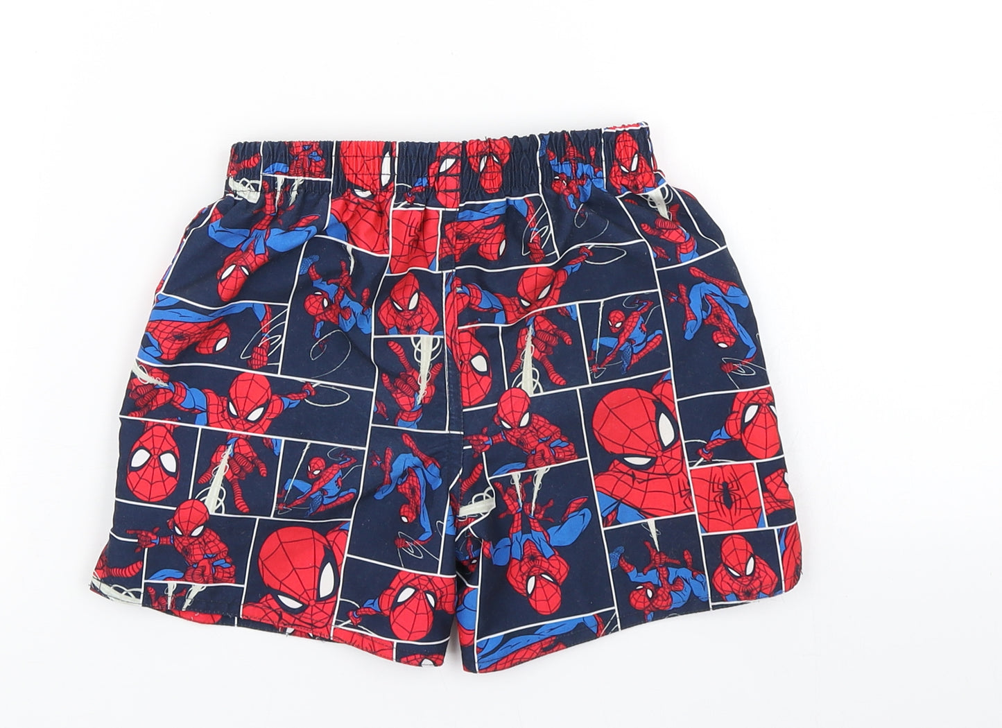 Speedo Boys Blue Check  Cargo Shorts Size 3-4 Years - Spiderman