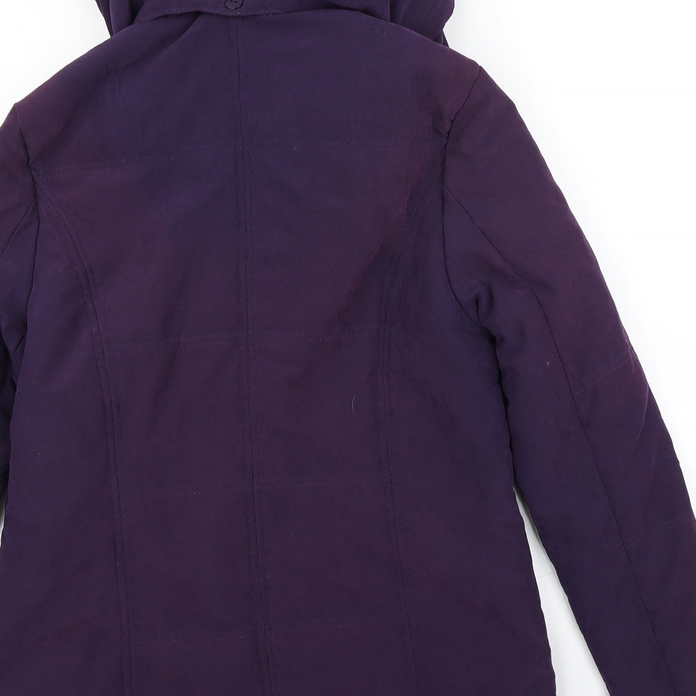 Katherine Hammond Womens Purple   Overcoat Coat Size 8