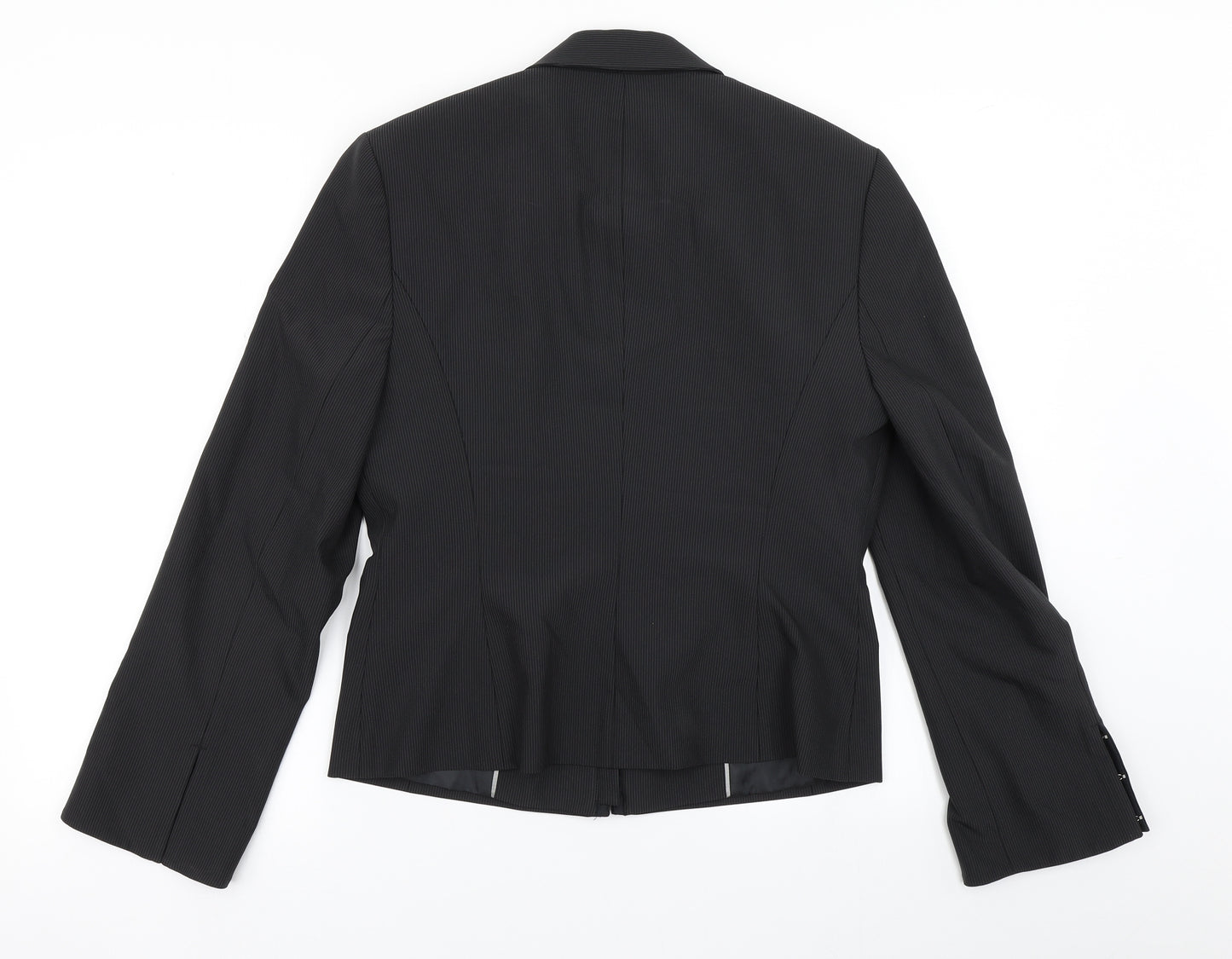 NEXT Womens Black Striped  Jacket Blazer Size 14