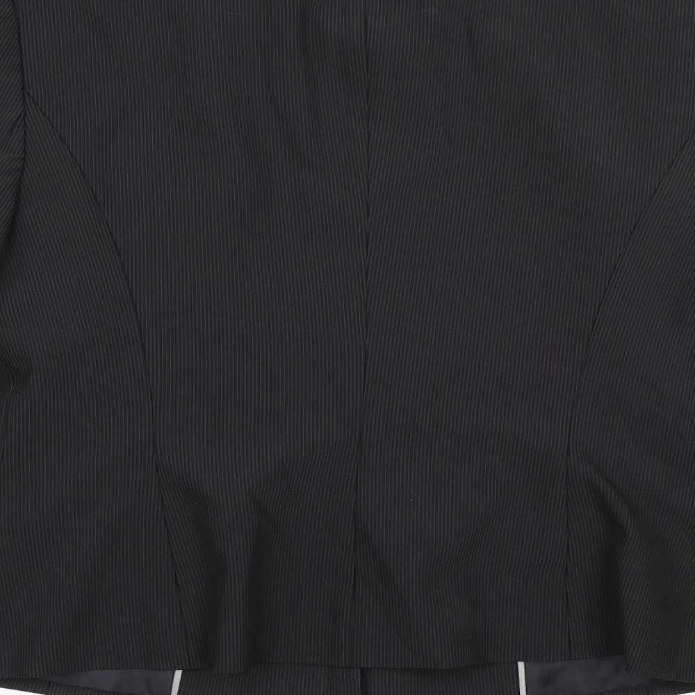 NEXT Womens Black Striped  Jacket Blazer Size 14