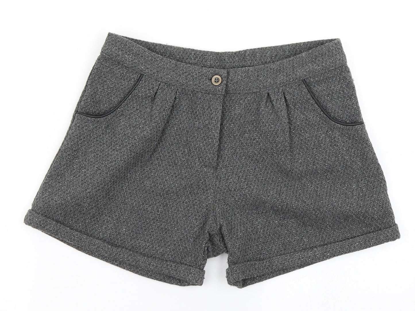 Matalan Girls Grey   Mom Shorts Size 12-13 Years