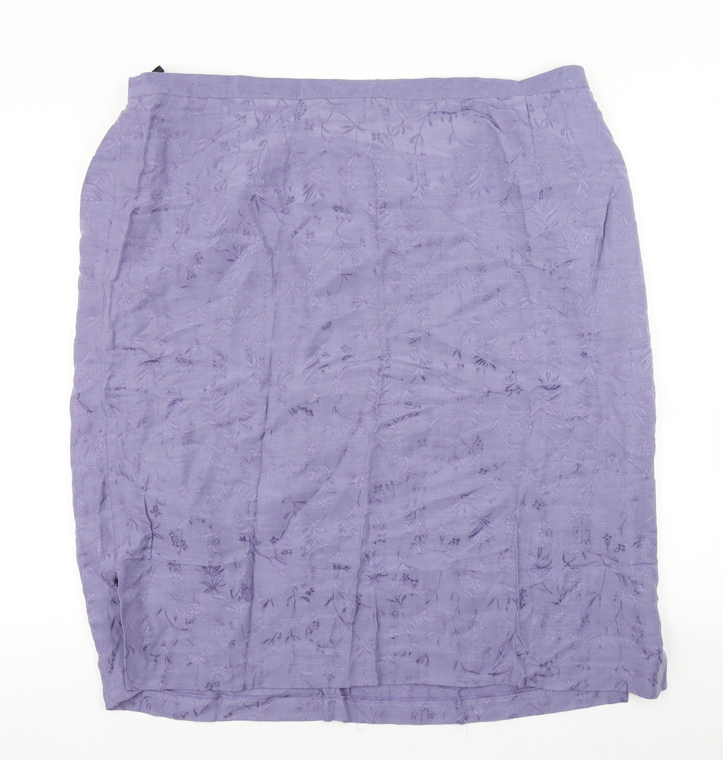 essence Womens Purple Floral  Straight & Pencil Skirt Size 26