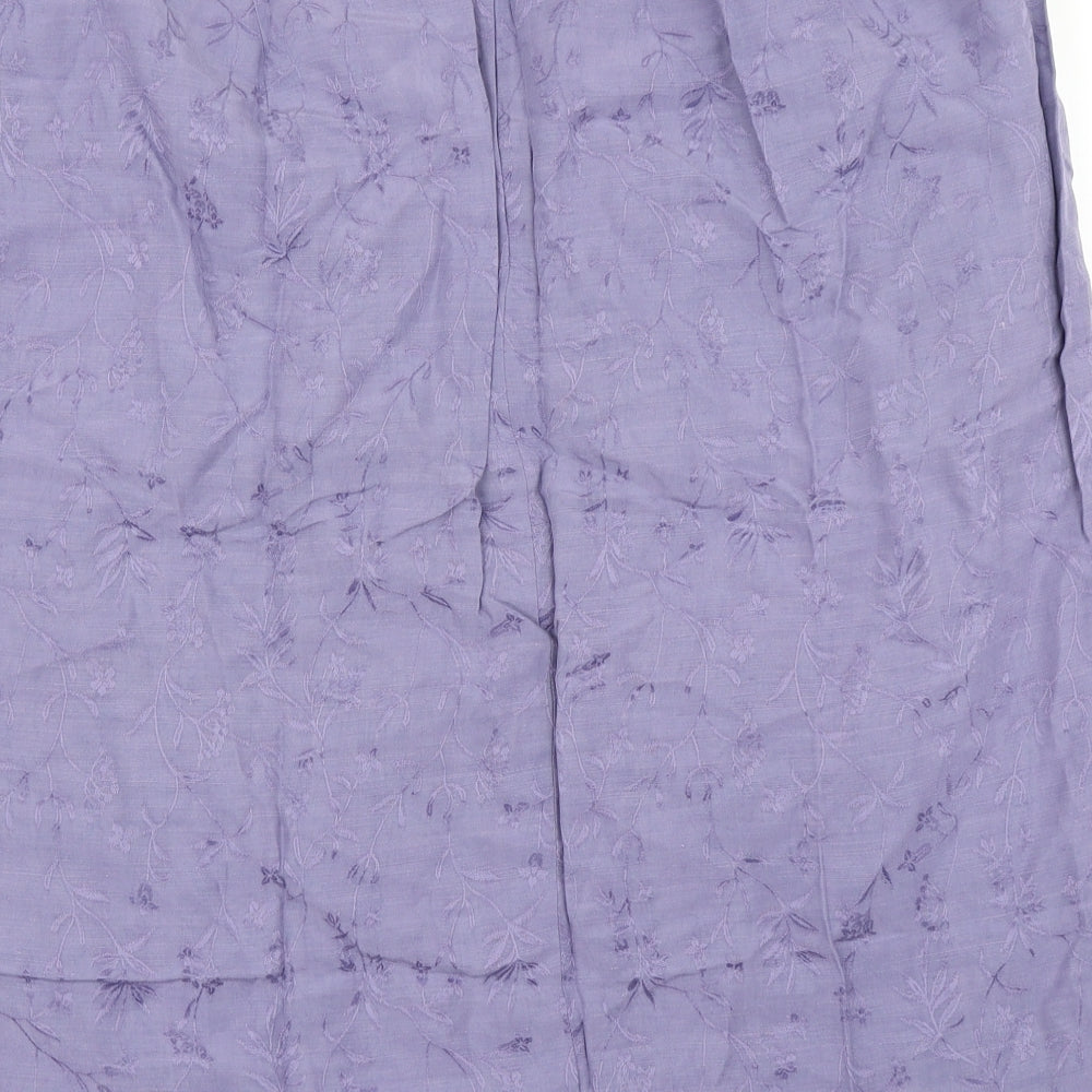 essence Womens Purple Floral  Straight & Pencil Skirt Size 26