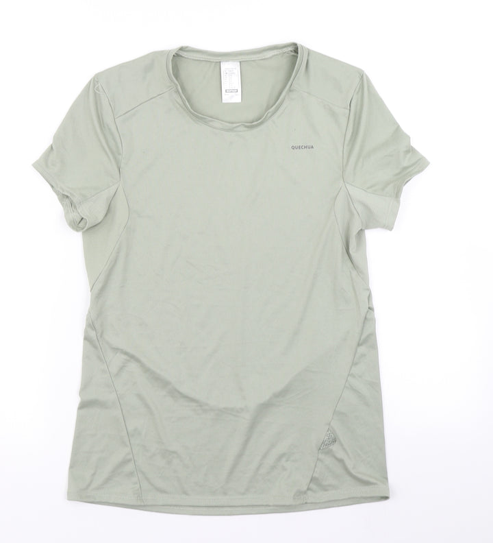 Quecha Womens Green Basic T-Shirt Size XS