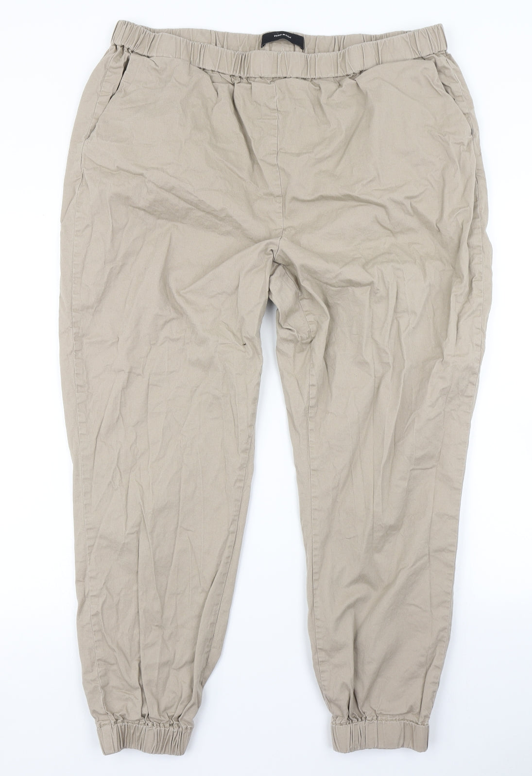 VERO MODA Womens Brown   Cargo Trousers Size 20 L25 in