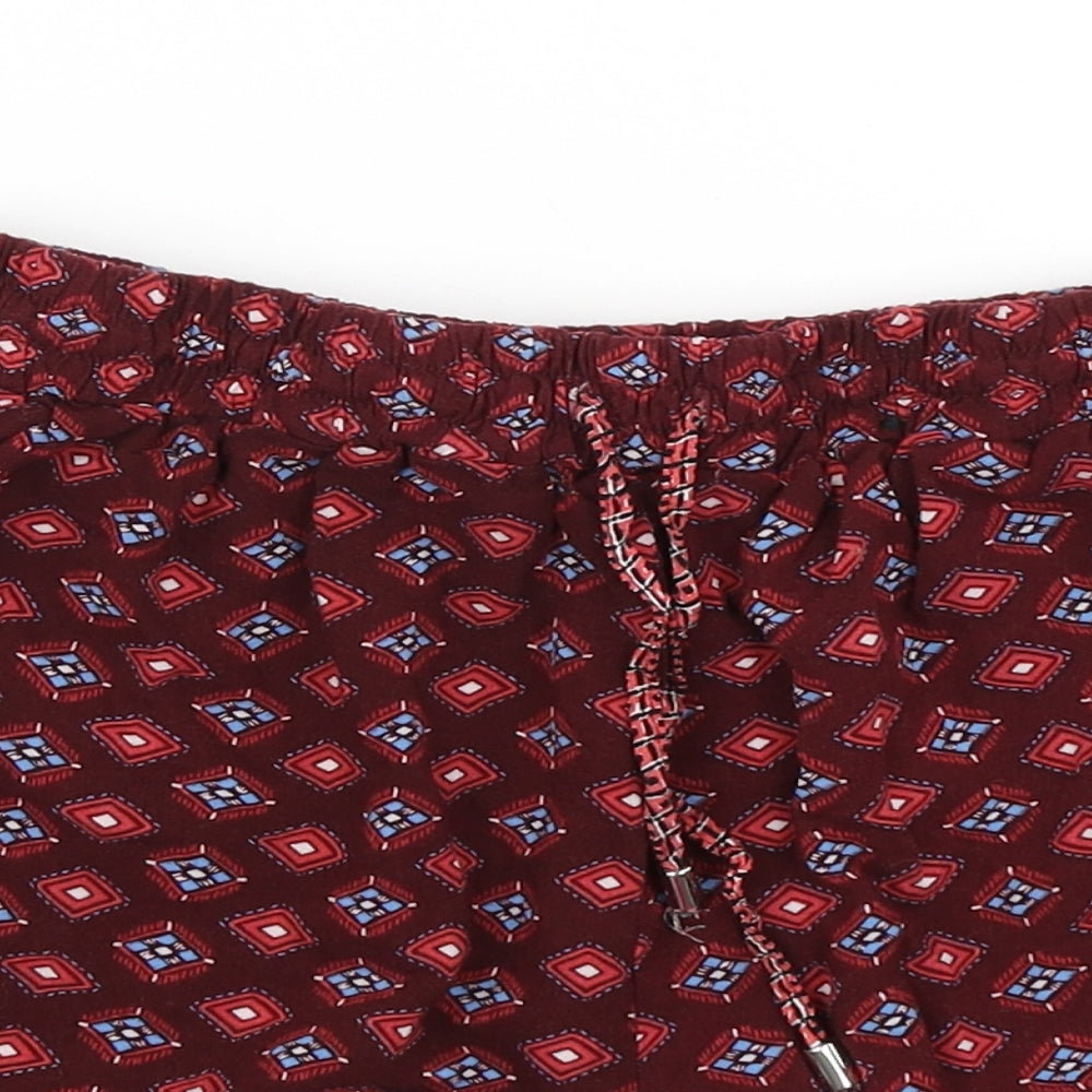 Atmosphere Womens Red Argyle/Diamond  Hot Pants Shorts Size 12
