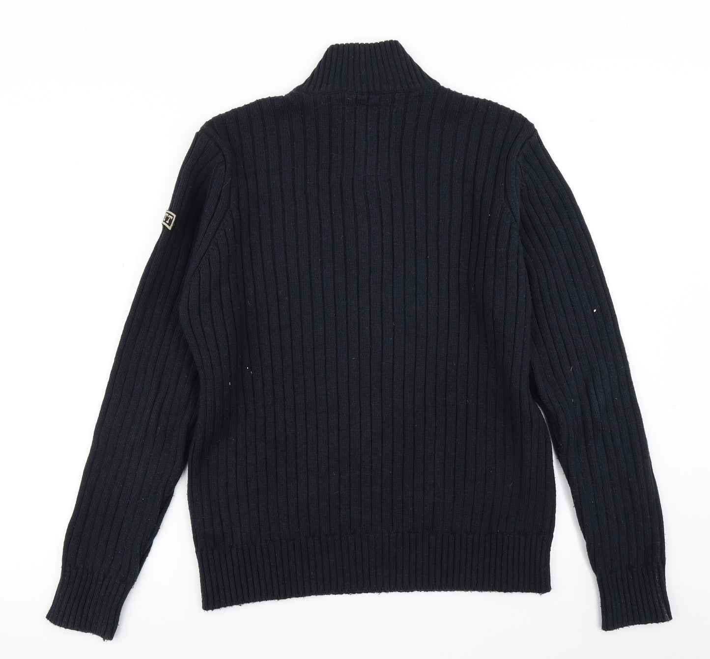 SCHOTT Mens Blue  Knit Pullover Jumper Size L