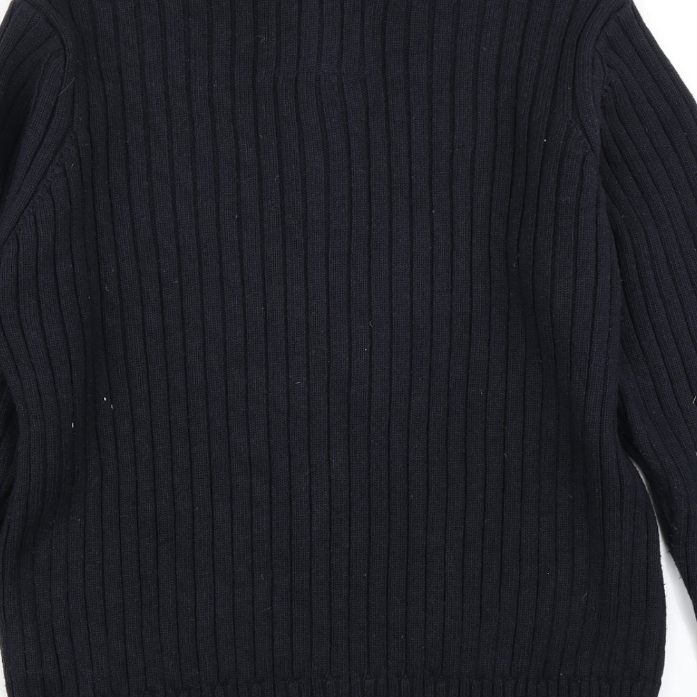 SCHOTT Mens Blue  Knit Pullover Jumper Size L