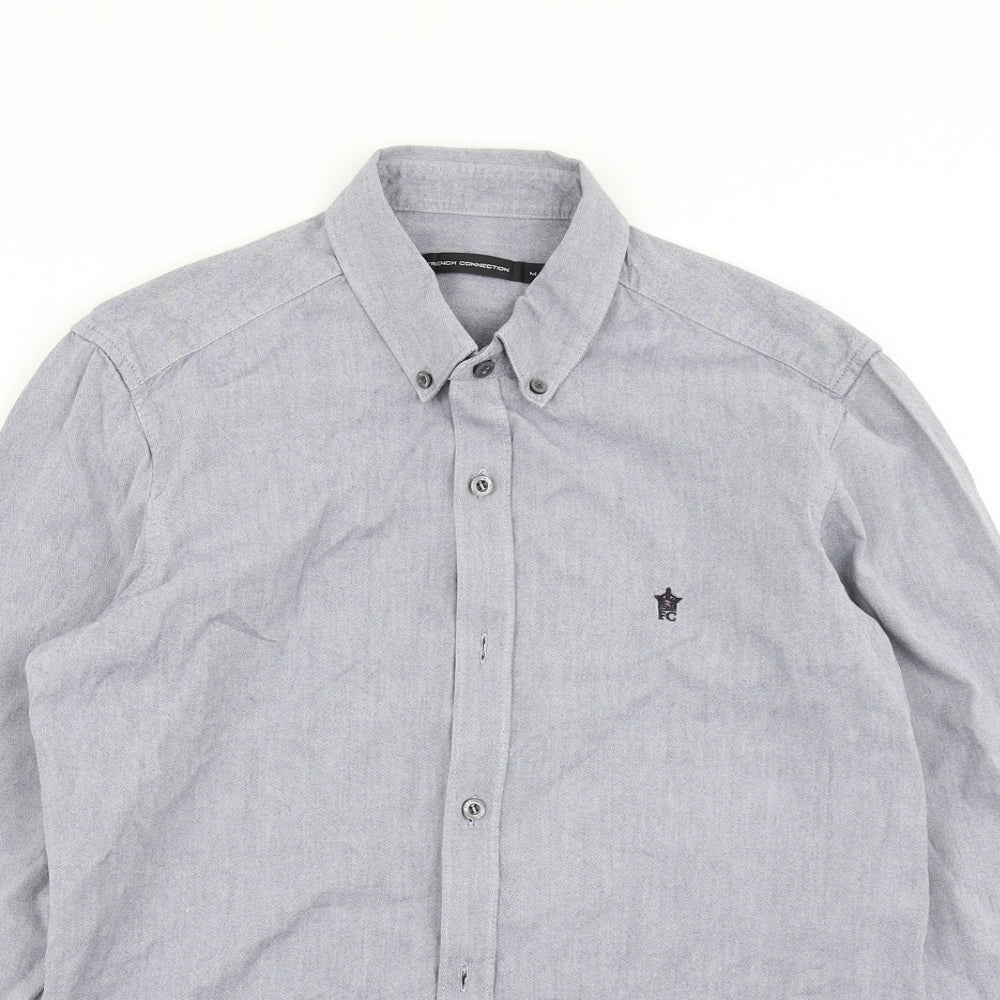 French Connection Mens Blue    Button-Up Size M