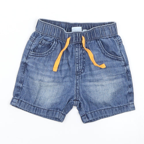 Bluezoo Boys Blue  Denim Cropped Jeans Size 3-6 Months
