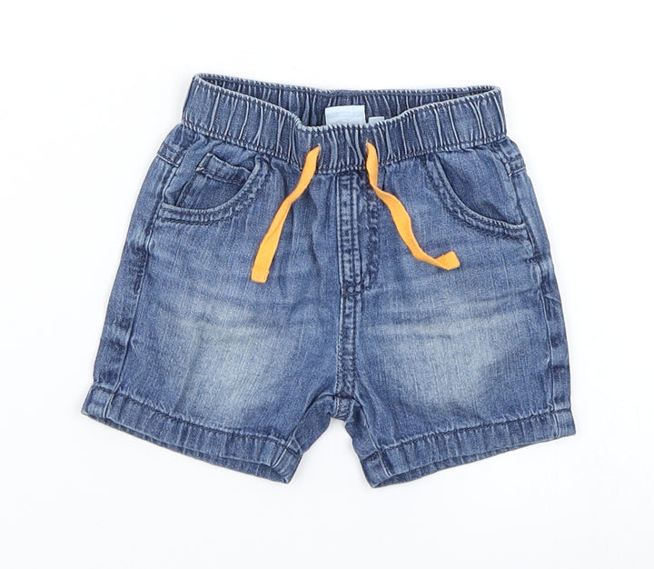 Bluezoo Boys Blue  Denim Cropped Jeans Size 3-6 Months