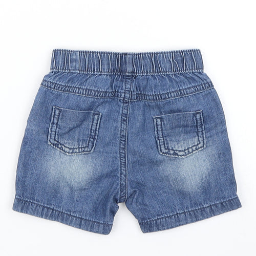 Bluezoo Boys Blue  Denim Cropped Jeans Size 3-6 Months