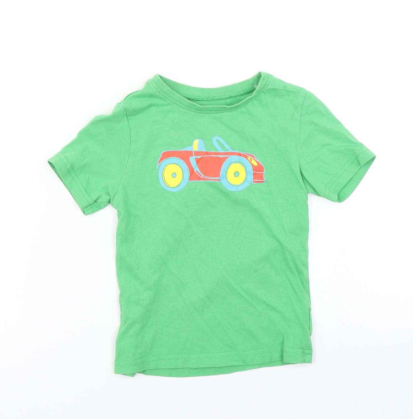 Mothercare Boys Green   Basic T-Shirt Size 3-4 Years  - Car