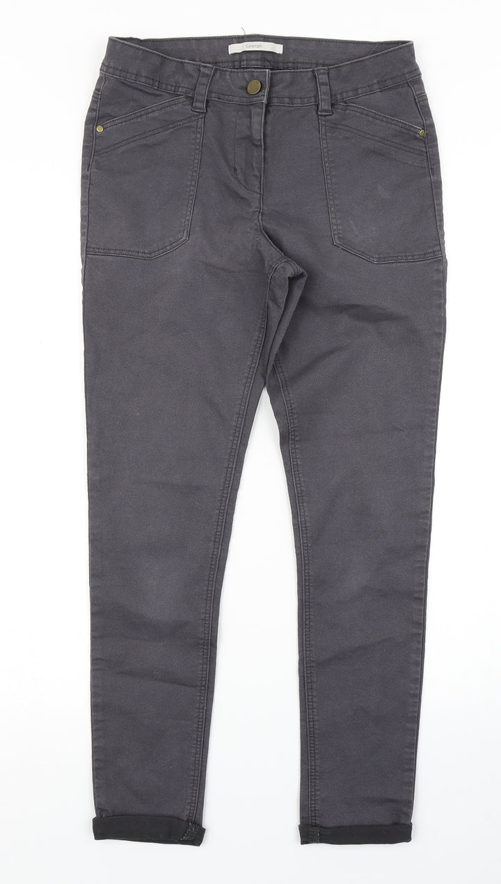 George Womens Black  Denim Skinny Jeans Size 8 L25 in