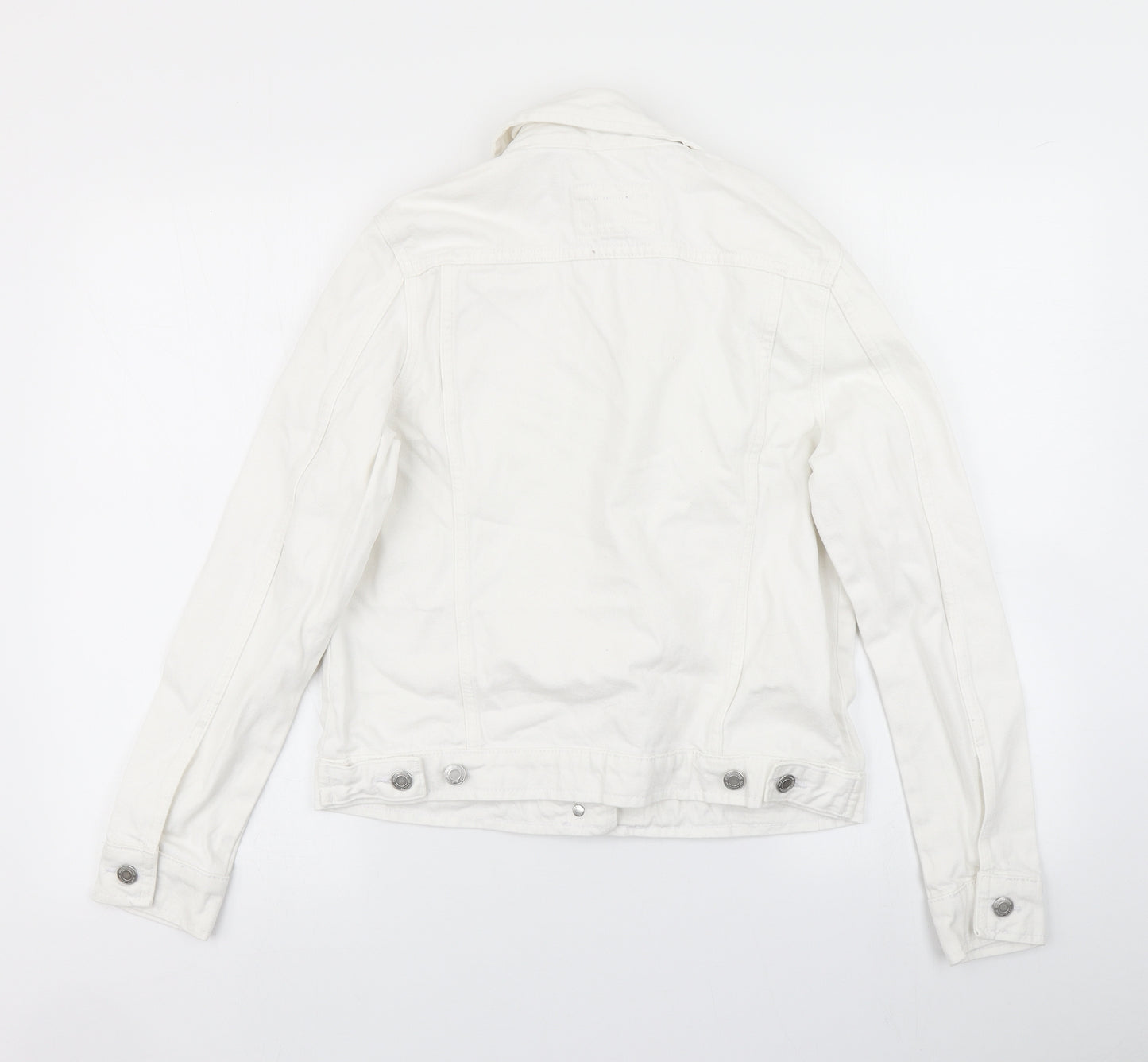 M&S Collection Womens White  Denim Jacket  Size 8