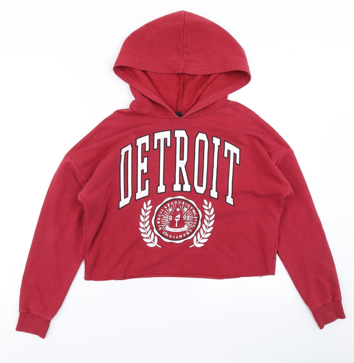 915 Generation Girls Red   Pullover Hoodie Size 10-11 Years  - Cropped