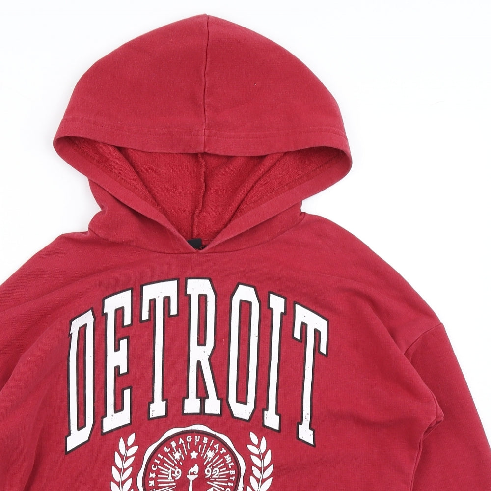 915 Generation Girls Red   Pullover Hoodie Size 10-11 Years  - Cropped