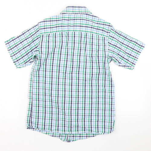 Jasper Conran Boys Blue Plaid  Basic Button-Up Size 12 Years