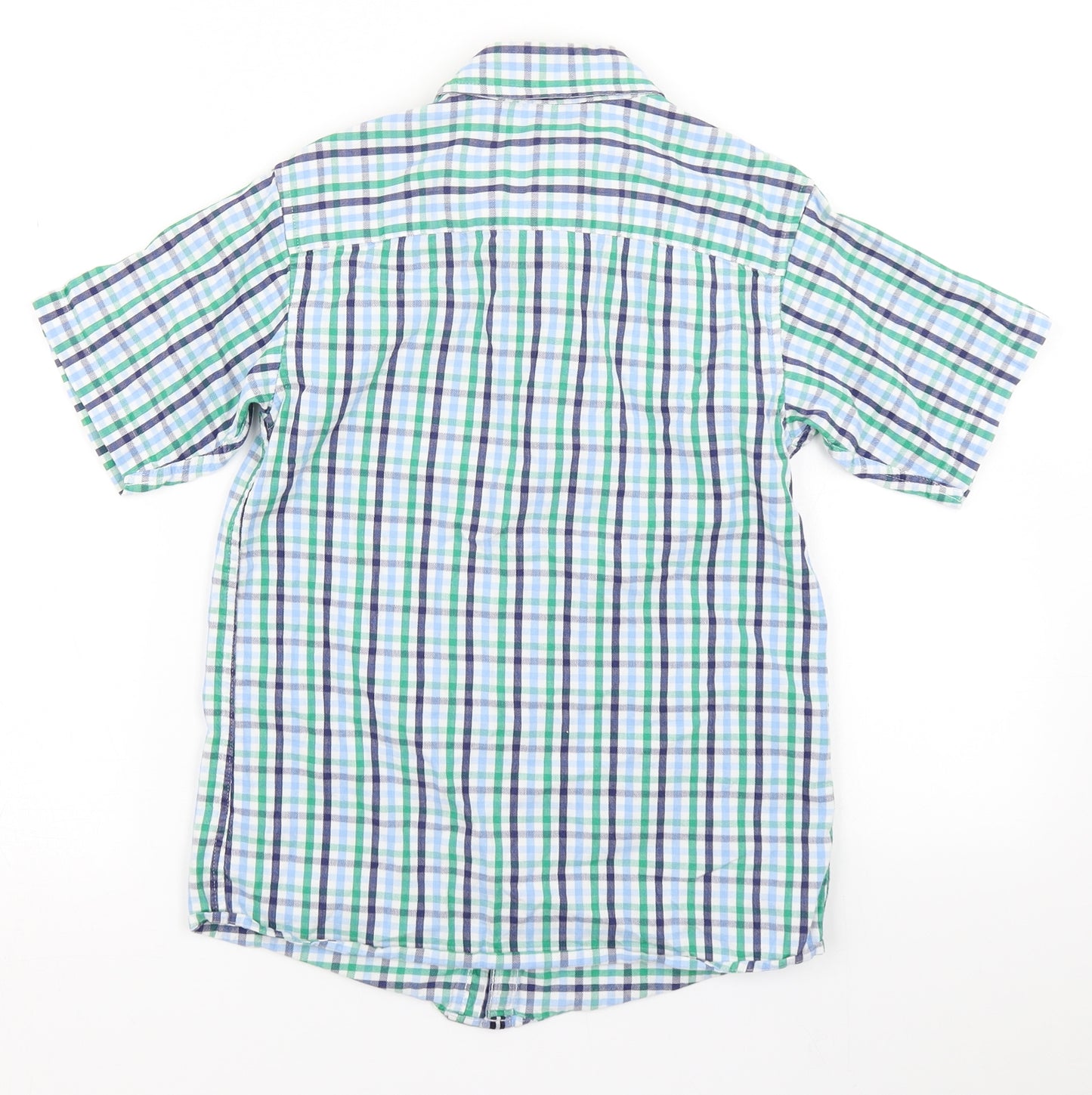 Jasper Conran Boys Blue Plaid  Basic Button-Up Size 12 Years