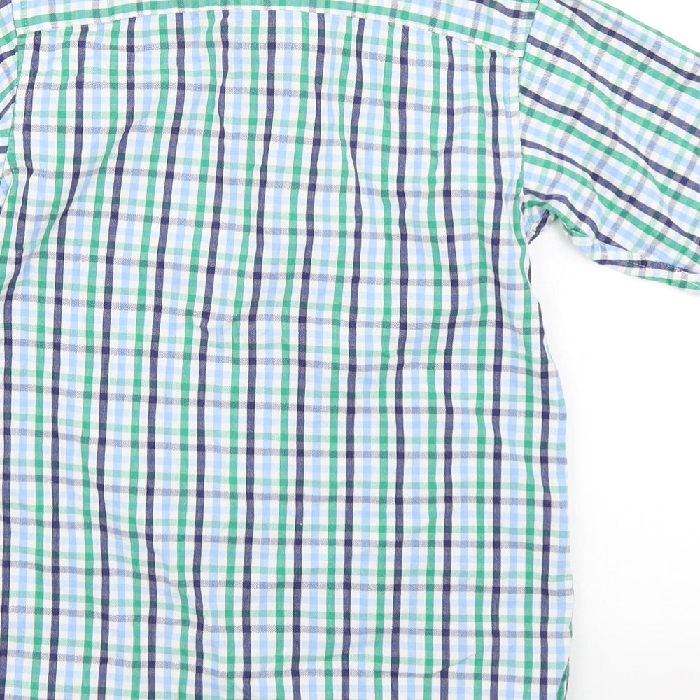 Jasper Conran Boys Blue Plaid  Basic Button-Up Size 12 Years
