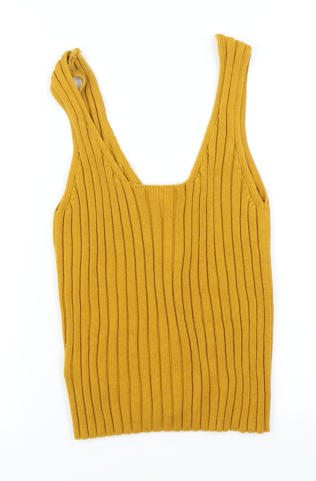 Primark Womens Yellow  Knit Basic Tank Size S