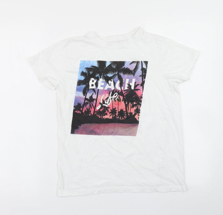 Primark Boys White   Basic T-Shirt Size 10-11 Years