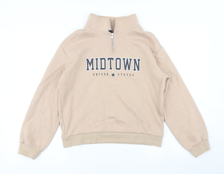 Divided Womens Brown Pullover Sweatshirt Size XS