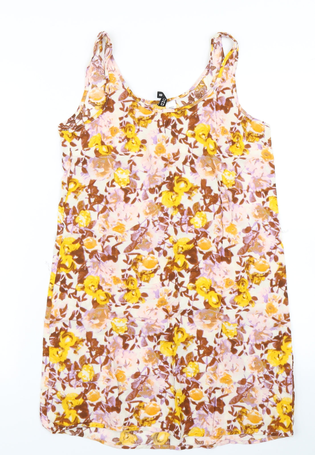 Divided Womens Brown Floral  Tank Dress  Size 8