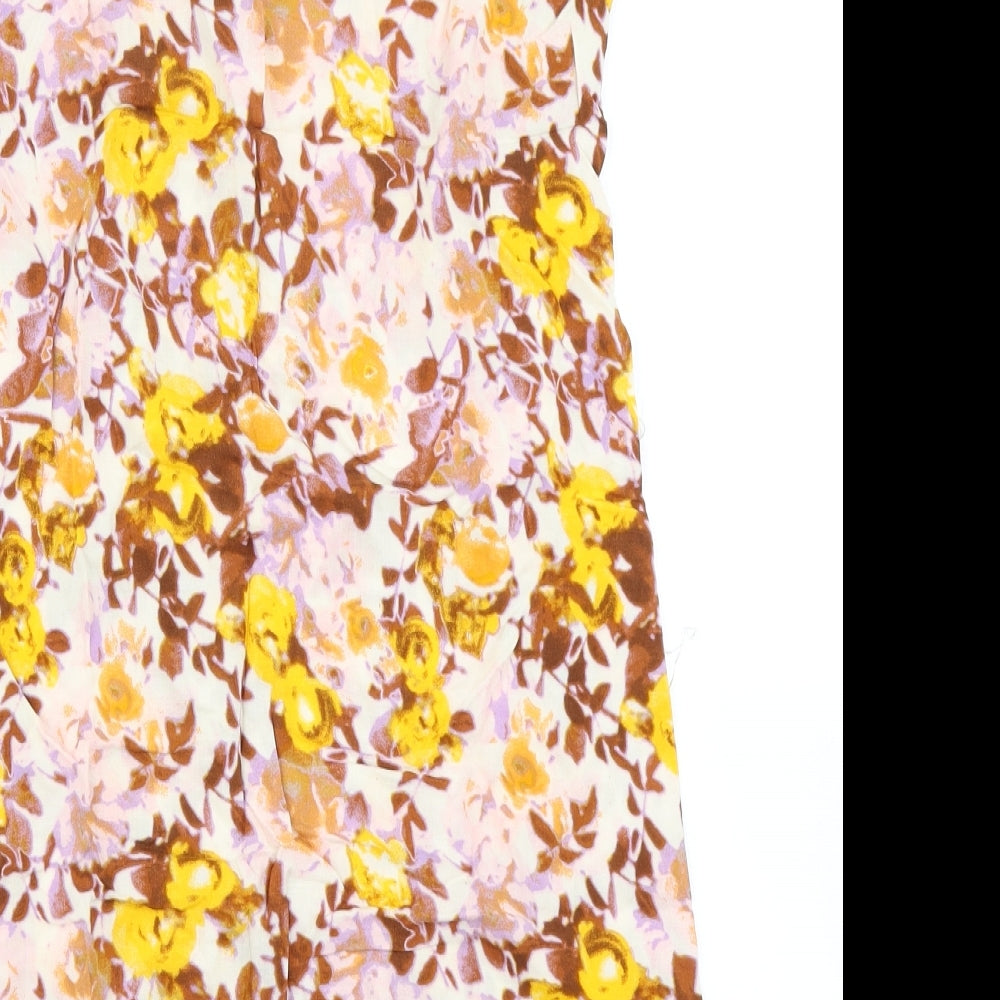 Divided Womens Brown Floral  Tank Dress  Size 8