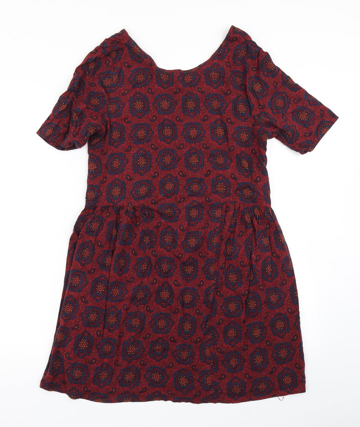Staring at Stars Womens Purple Batik Skater Dress Size XS