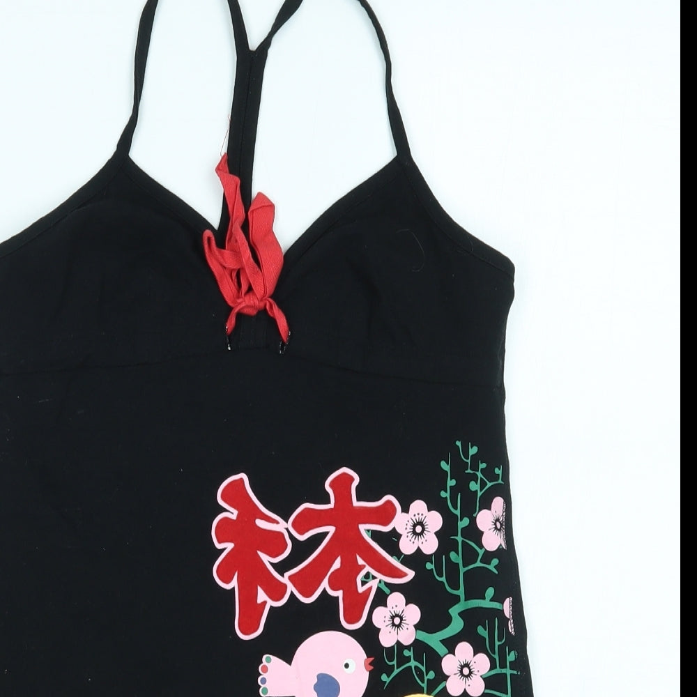 Women's Secret Womens Black   Basic Tank Size L
