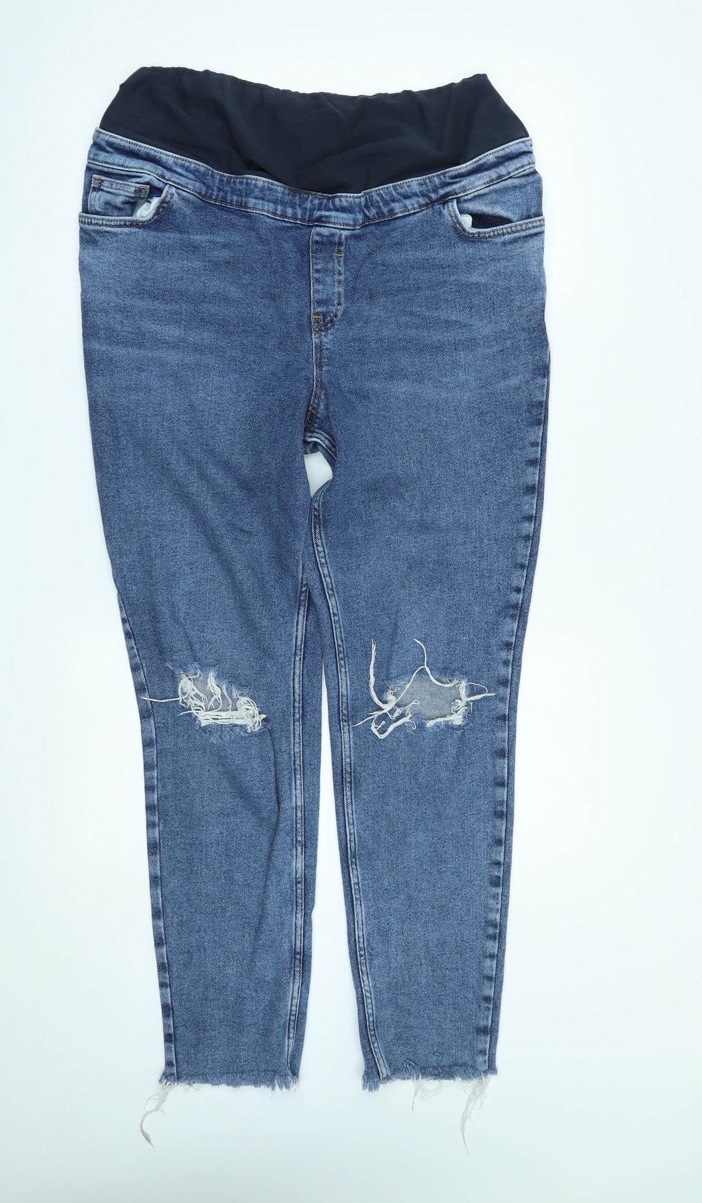 New Look Womens Blue  Denim Mom Jeans Size 14 L28 in