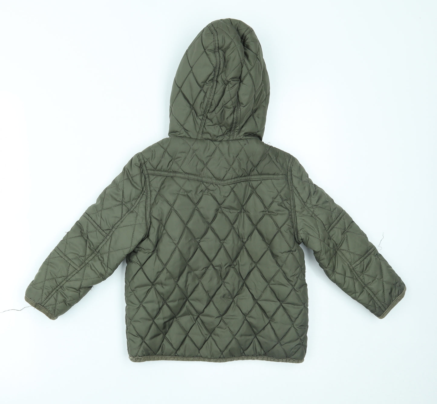 F&F Boys Green   Overcoat Coat Size 3-4 Years