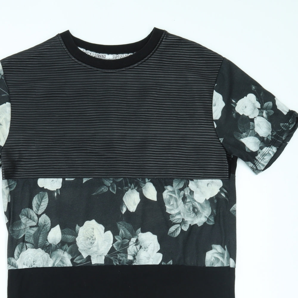 Supply & Demand Co. Mens Black    T-Shirt Size S