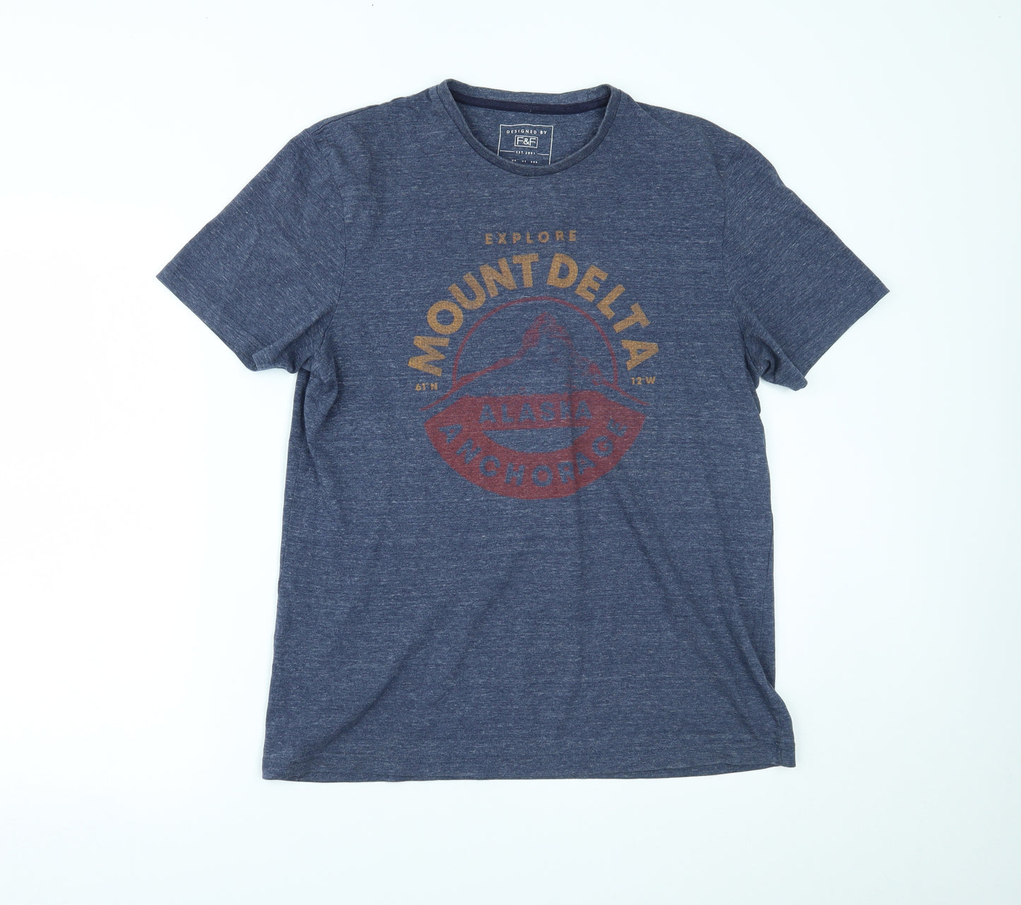 F&F Mens Blue    T-Shirt Size M
