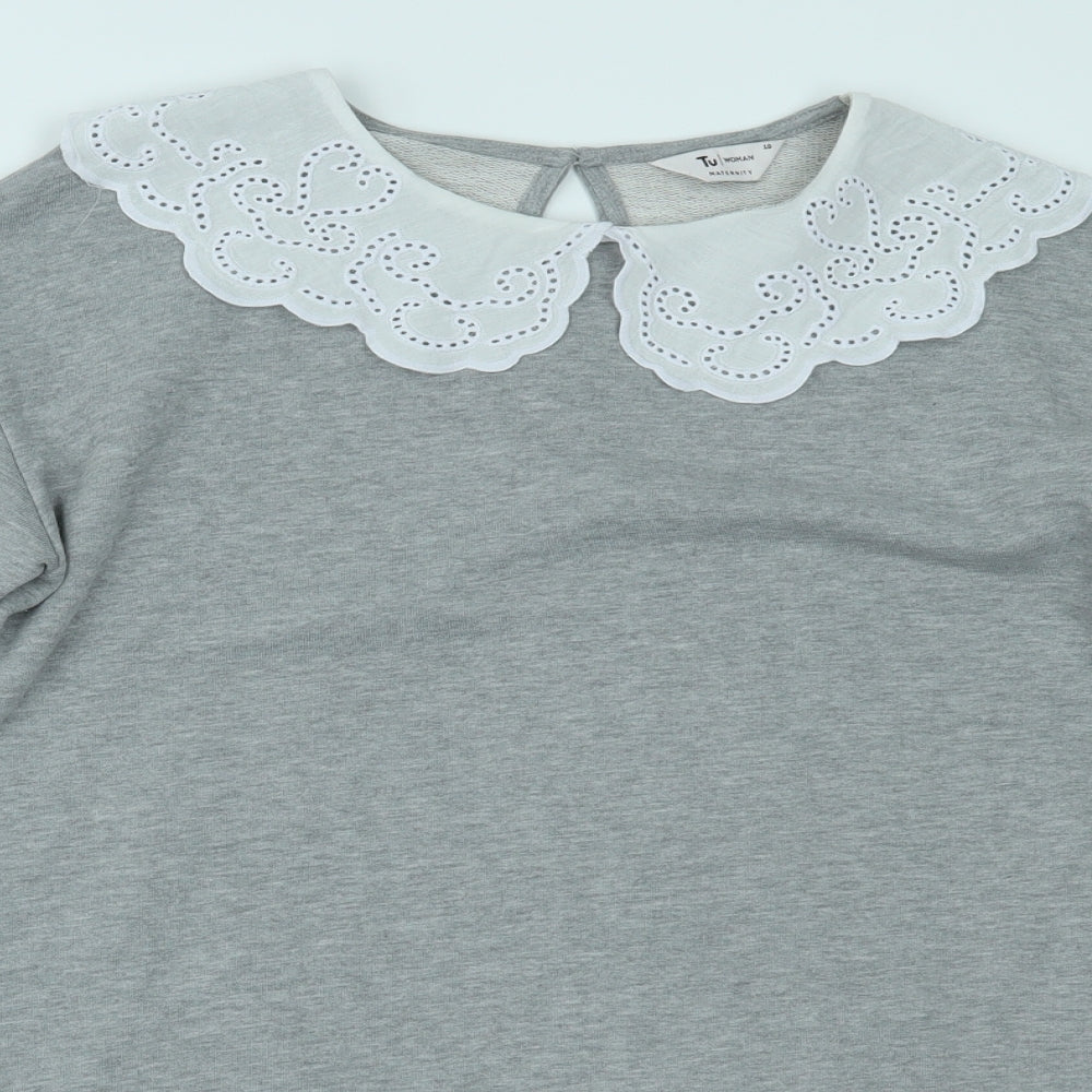TU Womens Grey   Pullover Jumper Size 10