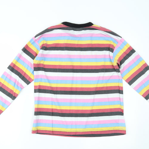 Daisy Street Womens Multicoloured Striped  Basic T-Shirt Size 8
