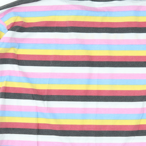 Daisy Street Womens Multicoloured Striped  Basic T-Shirt Size 8
