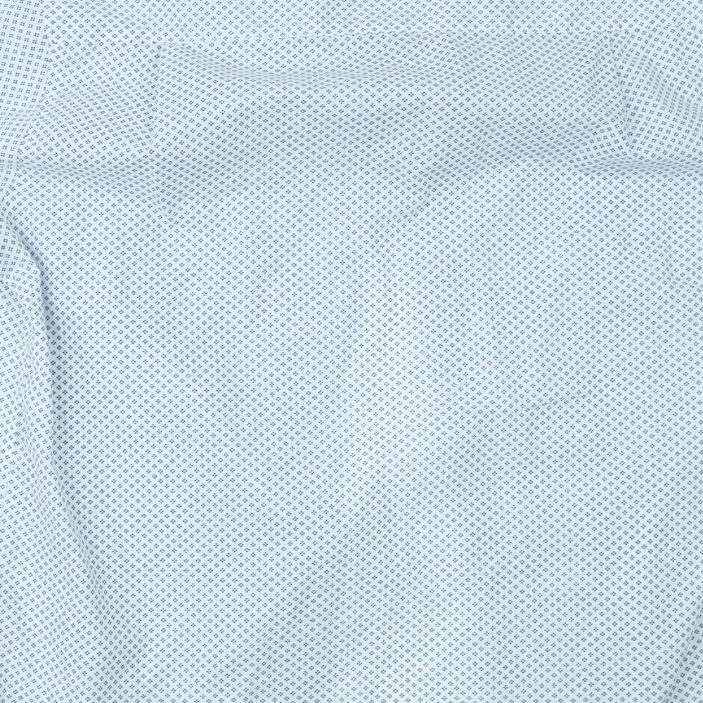 Pierre Cardin Mens White Polka Dot   Button-Up Size 2XL