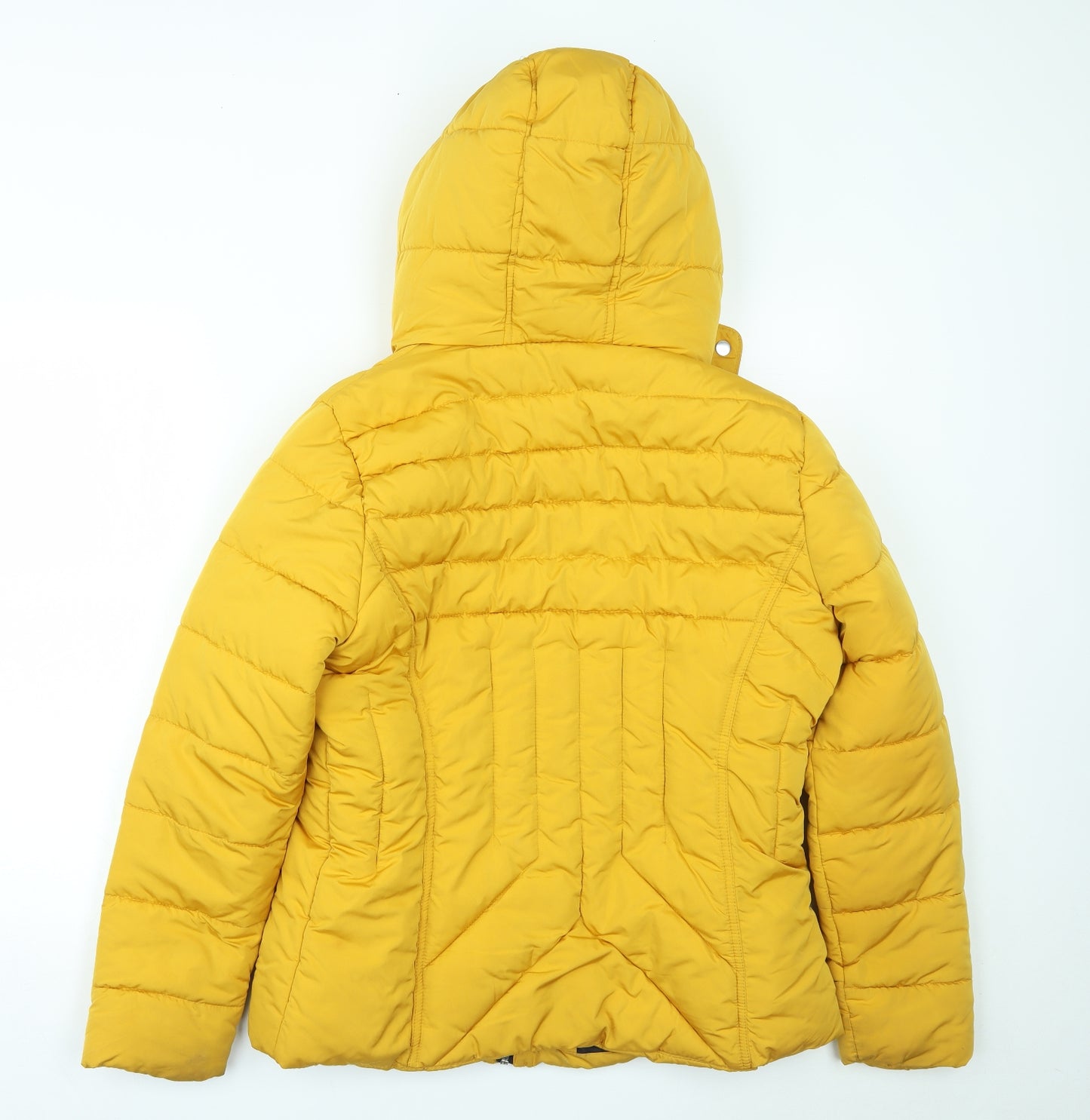 New Look Womens Yellow   Puffer Jacket Coat Size 14