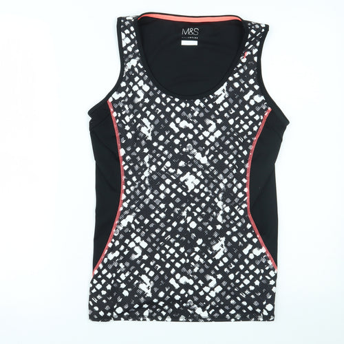 Marks and Spencer Womens Black Polka Dot  Basic Tank Size 12