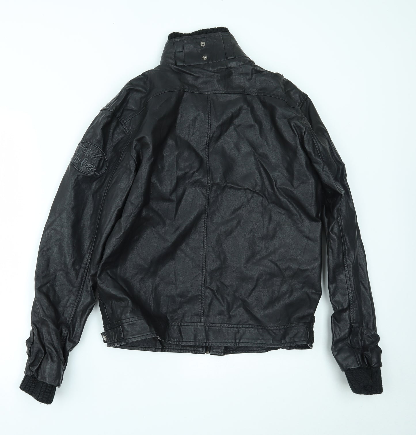 Lee Cooper Womens Black   Motorcycle Jacket Coat Size M